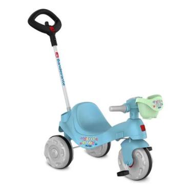 Imagem de Triciclo Passeio E Pedal Velobaby Joy Rosa Bandeirante Azul