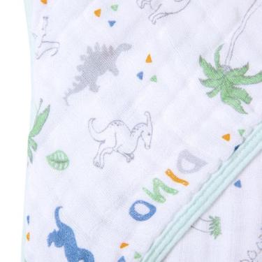 Imagem de Toalha de banho fralda soft duas camadas de tecido com capuz para bebê