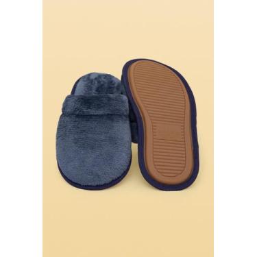 Imagem de Pantufa Unissex Fleece Emborrachada Fechado Marinho - Pink Dream, 33/3