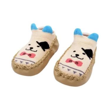 Imagem de Meias Para Bebês Recém-nascidos Com Sola De Borracha, Sapatos Infantis
