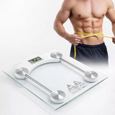Imagem de Balança Digital de Vidro Temperado Corporal Portátil com Alta Precisão Até 180kg