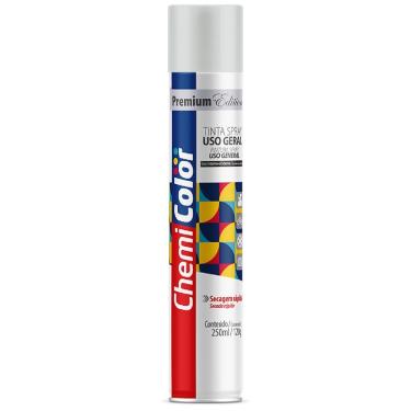 Imagem de Tinta Spray Premium Edition Uso Geral 250ML Branco Fosco com Alta Cobertura Chemi Color