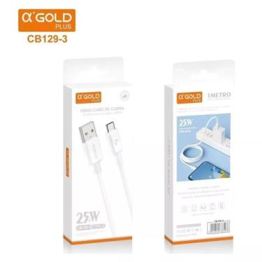 Imagem de Cabo USB para Tipo-C 25W 1metro a'Gold - A gold
