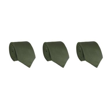 Imagem de Kit 3 Gravatas Social Masculina Slim Lisa Padrinho Casamento Noivo Trabalho Congresso Tons de Verde