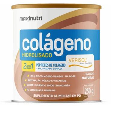 Imagem de Colágeno Hidrolisado Verisol Hair Skin 250g Maxinutri, Natural