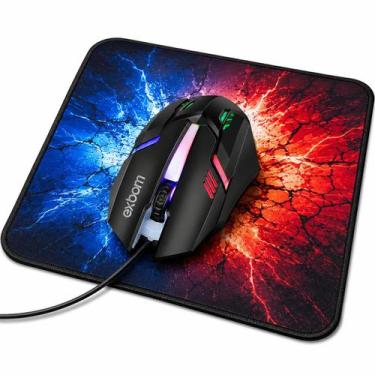 Imagem de Kit Mouse gamer led rgb ergonomico mouse pad speed gamer - Reset Shop