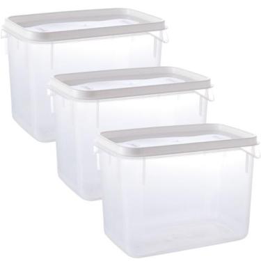 Imagem de Pote de plástico transparente para freezer e micro-ondas 3 litros com 