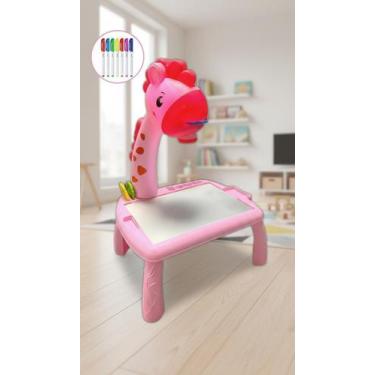Imagem de Mesa Projetor Infantil Desenho Girafa 12 Canetas 24 - Congratulations 