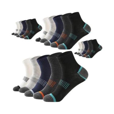 Imagem de Conjunto De Meias De Algodão Masculinas Tamanho Grande 20 Pares 38-45 