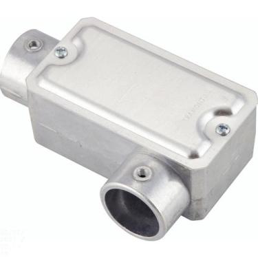 Imagem de Condulete fixo 3/4" tipo "LL" - com tampa / sem rosca / sem pintura - 