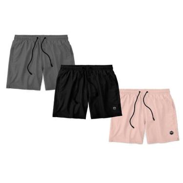 Imagem de Kit 3 Shorts Bermuda Masculino Básico Mauricinho Tactel-Masculino