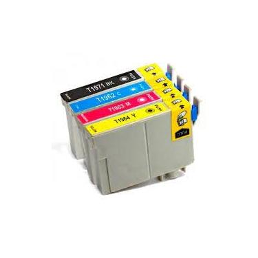 Imagem de KIT 4 CARTUCHOS DE TINTA COMPATÍVEIS T1971 T1962 T1963 T1964 CYMBK|TX620FWD TX560WD T42WD