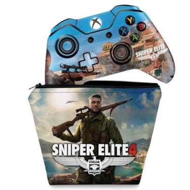 Imagem de Capa Case E Skin Compatível Xbox One Fat Controle - Sniper Elite 4 - P