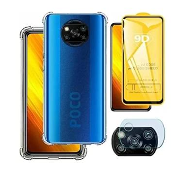 Imagem de Kit Capa Anti Impacto, Película de Vidro 3D e Lente da Câmera Para Poco X3, NFC ou Pro (6.7 Pol) - Jodda