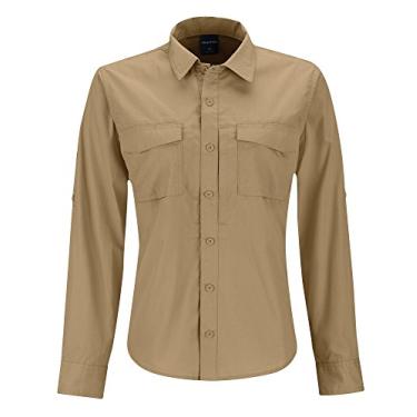 Imagem de Camisa feminina Propper REVTAC de manga comprida, Caqui, X-Large