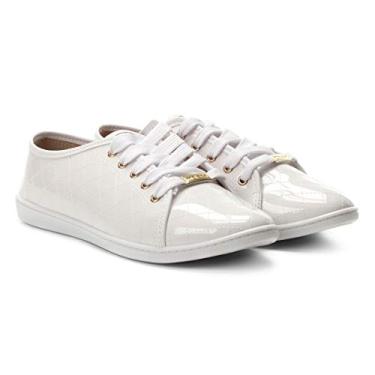 Imagem de Tênis Moleca Matelassê Costuras Feminino - Branco - 36
