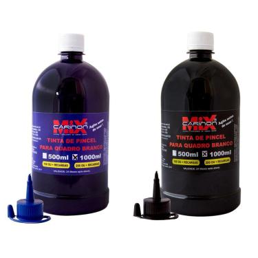 Imagem de Kit 2 L de tinta para pincel de quadro branco azul e preto