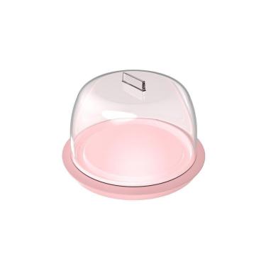 Imagem de Porta Queijo Minas Break Cor Rosa Marca Ou Martiplast