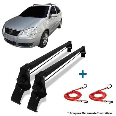 Imagem de Rack De Teto Polo Sedan 4Pts 2005 A 2012 + 2 Elástico Carga