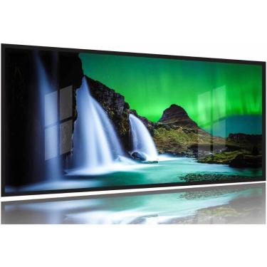 Imagem de Quadro decorativo Paisagem Natureza Cachoeira - 130x60 Moldura Preta 2x2