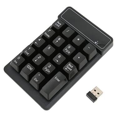 Imagem de Teclado numérico sem fio, teclado numérico portátil de 19 teclas 2,4 GHz, design ergonômico à prova d'água, calculadora numérica teclado numérico, USB Plug and Play