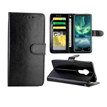 Imagem de YUNCHAO Caixa de telefone Para Nokia 7.2 Horse Texture Leather Horizontal Flip Protective Case com titular e slots de cartão e carteira e moldura capa para celular