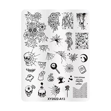 Imagem de Modelo De Transferência De Impressão De Estampagem De Unhas Art Ferramenta De Carimbo De Carimbo De Unha Padrão Para Manicure Home Home Halloween Natal