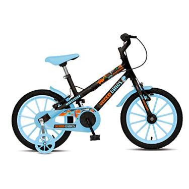 Imagem de Colli Bike, Bicicleta Dinos Spinossauro Aventuras, Aro 16, quadro 12", Com Freios V-Brake, Com Rodas de Apoio e Capa Corrente e Paralama