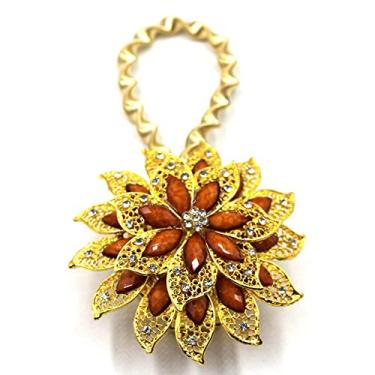 Imagem de 1 peça cortina magnética tieback mola fio de aço em forma de flor fivela de cortina clipe suporte de janela acessórios, D, 1 peça