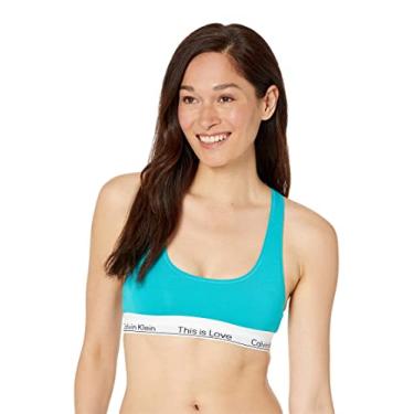 Imagem de Calvin Klein Sutiã feminino de algodão moderno This is Love, Ilha turquesa, G