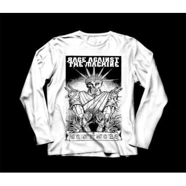 Imagem de Camiseta Manga Longa Masculina Rage Against The Machine Ratm - Ultravi