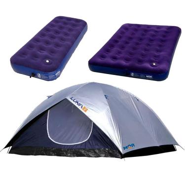 Imagem de Kit Camping Barraca Mor Luna 7 Pessoas + Colchão Mor Casal + Colchão Solteiro