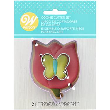 Imagem de Wilton Metal Cookie Cutter Set 2/Pkg-Flower, Butterfly -W0800347