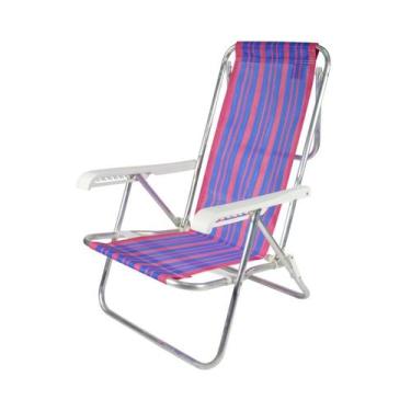 Imagem de Cadeira De Praia Aluminio Reclinável 8 Posições Belfix