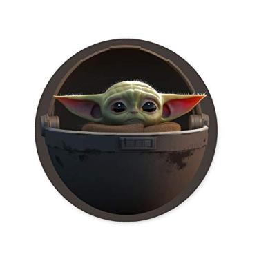 Imagem de Tapete de mouse Baby Yoda, tapete de mouse de borracha antiderrapante para jogos, mouse pad redondo para escritório