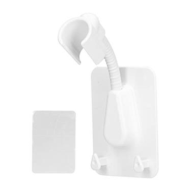 Imagem de clipe de fixação de suporte de chuveiro ajustável universal sem perfuração,Suporte de cabeça de chuveiro, suporte de bico de chuveiro, clipe de fixação de cabeça de chuveiro, para banheiro doméstico