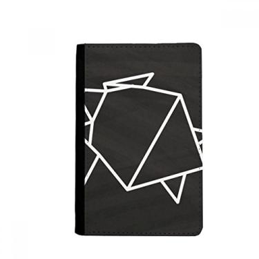 Imagem de Porta-passaporte abstrato origami tartaruga forma geométrica porta-passaporte notecase burse capa carteira porta-cartão, Multicolor