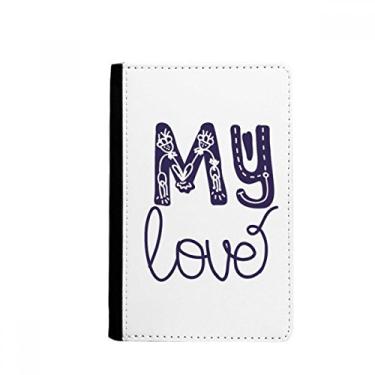 Imagem de My Love Cute Quote Handwrite Style Passport Holder Notecase Burse Wallet Cover Card Purse, Multicolor
