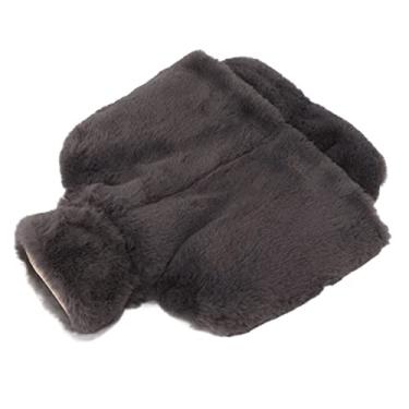Imagem de Almofada de água Quente para Pés, Bolsa de água Quente para Pés de Borracha Cinza, Abertura Ampla para Crianças No Quarto