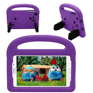 Imagem de Capa para Samsung Galaxy Tab E Lite 7.0 T110 T113 para crianças, capa leve à prova de choque à prova de crianças com alça para Samsung Galaxy Tab E Lite 7.0 T110 T113 (roxa)