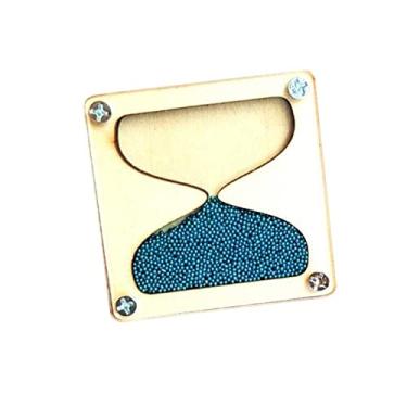 Imagem de menolana Ampulheta de Madeira Montessori Busy Board Material Habilidades Práticas Adereços de Ensino Montessori para Crianças para Festas D, Azul