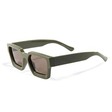 Imagem de Óculos de Sol Quadrado TR90 Masculino Óculos de Sol Polarizado Feminino Designer de Moda Driving Oculos UV400,C03 Verde,Tamanho Único