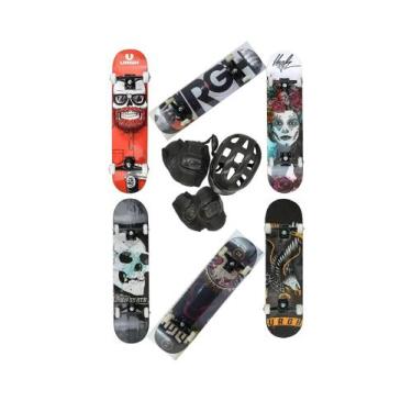 Imagem de Skate Montado Urgh 7 Laminas Marfim Abec 3 + Kit Proteção