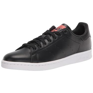 Imagem de adidas Originals Tênis masculino Stan Smith, Preto/Branco/Turbo, 5