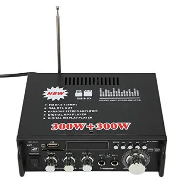 Imagem de Amplificador de áudio, Controle Remoto 300 W Amplificador de Potência de 300 W de Som Fácil de Usar para Alto-falante Doméstico (Plugue UE 220V)