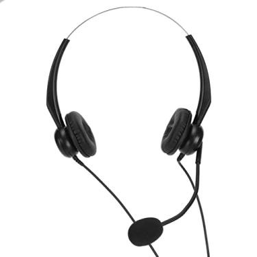 Imagem de Fone de Ouvido Com Microfone, Fones de Ouvido Com Fio para Call Center, Telefone Binaural Com Cancelamento de Ruído, Alto-falante de 28 Mm, Microfone de Apontamento único, para (Interface única de 3,5 mm)