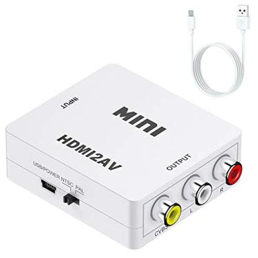 Imagem de Conversor HDMI para RCA, HDMI para AV, 1080p HDMI para caixa adaptadora de áudio e vídeo analógico composto para TV mais antiga, Stick, Roku, Apple TV, PC, laptop, Xbox, HDTV, com