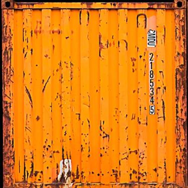 Imagem de Papel de Parede Industrial Container Azul e Laranja 3m