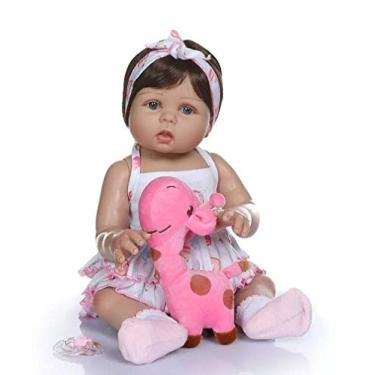 Imagem de Bebê Reborn com Girafinha 100% Silicone 49cm