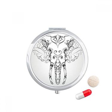 Imagem de Mammoth — Porta-comprimidos com elefante de animal e bolso para remédios